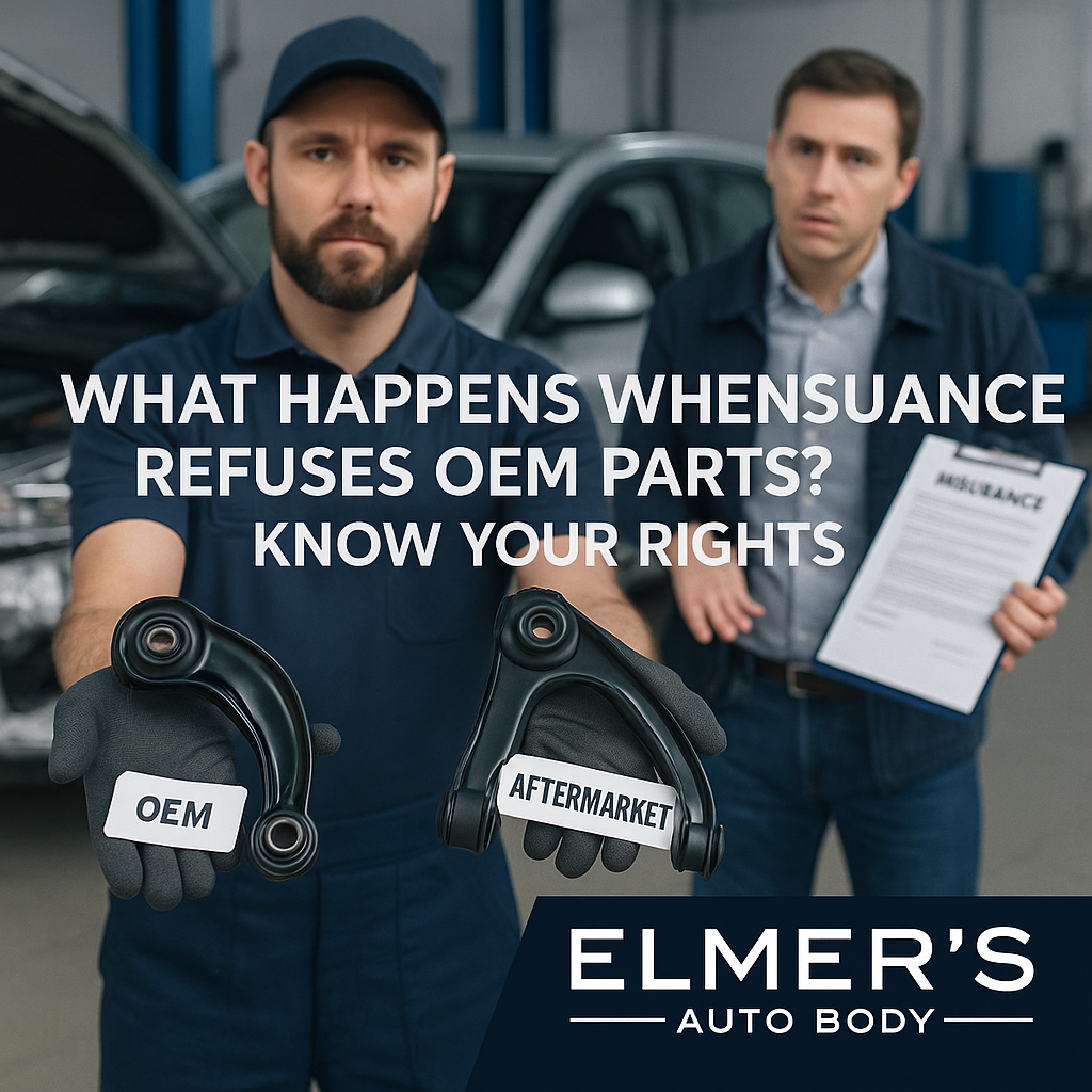 When insurance refuses OEM parts, you can fight back.