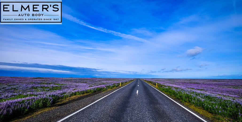 A road in spring that is ready for driving. Make sure your car is prepared before heading out.